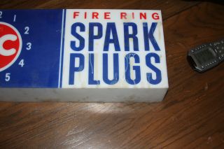 VINTAGE RARE 1964 AC SPARK PLUG Clock Hanging Sign GM AC DELCO 3