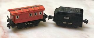 Antique Vintage Old Japan Tin Toy Litho Train Car Carriages