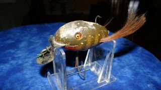 Creek Chub Dingbat Glass Eyes Wooden Lure Old Fishing Lures Bass Bait Crankbait