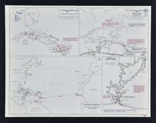 West Point Map Spanish American War Santiago Campaign Battle Las Guasimas Cuba