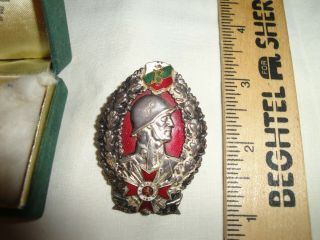 Very Rare Bulgarian Medal Badge For Bravery First Class Czar Boris Iii,  A,  Shape