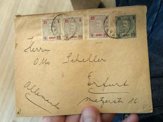 Rare Old Portugal Azores Postal Cover To Germany