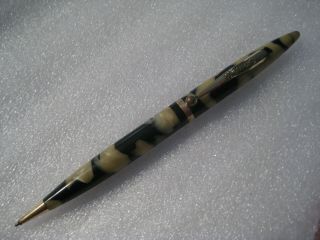(9) Antique Vintage Mechanical Pencil Marbled Black Cream Celluloid Sheaffer 