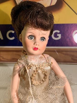 Vintage 1950s Valentine Valentina Vinyl Ballerina Doll 11VW with Tagged Stand 2