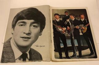 Vintage RARE 1964 The BEATLES Dell Giant Comic Book w/ Pin - Up Pictures 3