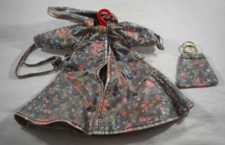 Vintage Vogue Jill Doll 1958 Outfit 3345 Rain Coat Flower Pattern