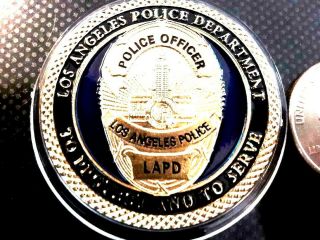 Rare Los Angeles Police Department Gold On Blue Blue Lives Matter Challenge Coin