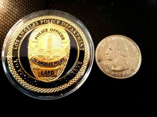 Rare Los Angeles Police Department Gold on Blue Blue Lives Matter Challenge Coin 3