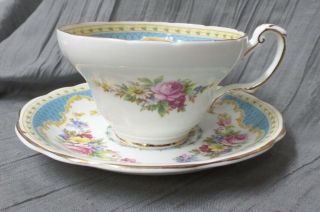 Windsor Foley Bone China Teacup And Saucer Flowers England