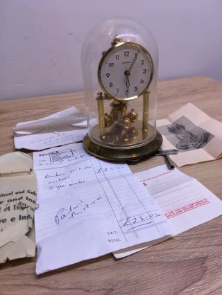 Bentima Ks Small,  400 Day,  Torsion,  Anniversary Clock,  Glass Loft Find Vey Rare