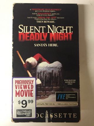 Silent Night Deadly Night Vhs Horror Rare Slasher Gore Violence