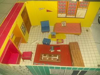 1962 Vintage Cardboard Barbie Dream House Doll Furniture Accessories
