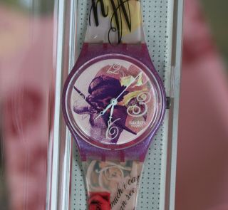 1995 Swatch For Your Heart Only Valentine ' s Day Watch Wristwatch GR127 Vintage 2