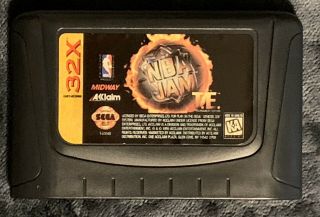 Rare Nba Jam T.  E.  (sega 32x,  1995) Game Cartridge Cart Authentic &