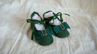 Suede Leather Antique Style Shoes For Your French Or German Doll