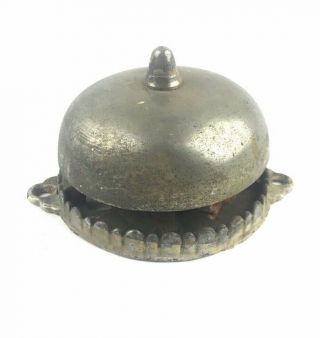 Antique Doorbell 1872 Bell Rusty 4 " Diameter