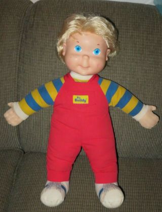 My Buddy Doll Vintage 1991 Playskool Blonde Hair Blue Eyes Buddyl Nohat