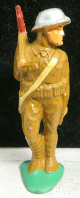 Vintage Manoil Lead Toy Rare Soldier On Guard Duty M - 128