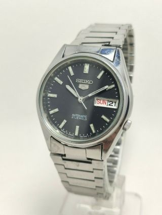 Vintage Rare Seiko - 5 Automatic 21 Jewels Japanese Wrist Watch Ref 7s26