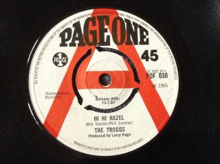 The Troggs - Hi Hi Hazel Rare Uk 1966 Demo Promo / Beat / Mod / Garage / -