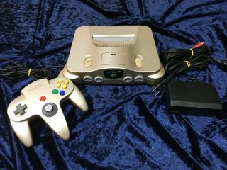 Nintendo 64 Console Rare Gold Limited Version From Japan