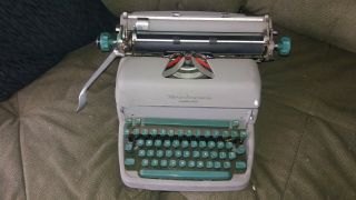 Vintage/ Antique Remington Rand Standard Typewriter With Green Keys