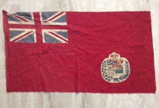 Rare Boer War Era Canada Red Ensign Flag Victorian 1873 - 1900 16”x28.  5” Pre Ww1