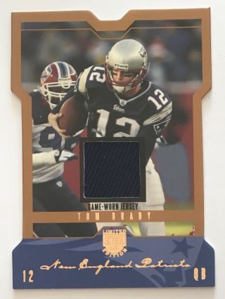 Tom Brady 2004 Skybox Limited Edition Bronze Proof Game Worn Jersey /99 (rare)