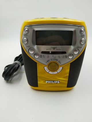 Philips Alarm Clock Cd Player - Am/fm Radio - Aj3957 Yellow A4