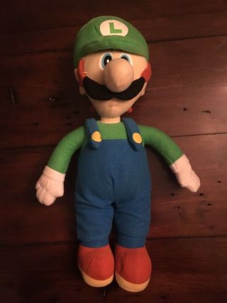 Rare Luigi 12” Inch Kellytoy Plush Doll Mario Nintendo