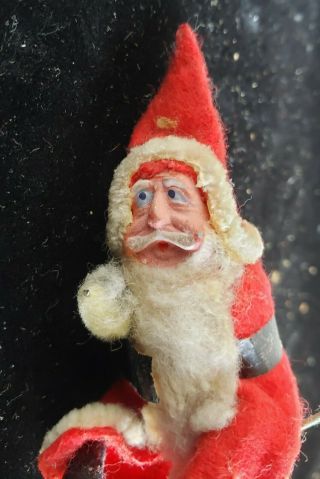 Antique Seated Father Christmas,  Santa Claus figure for Sled 11 3