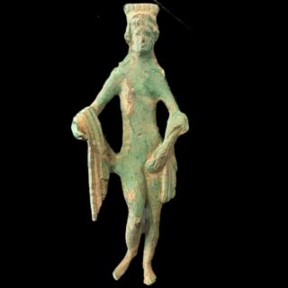 Very Rare Ancient Roman Bronze Female Statue 200 - 400 Ad