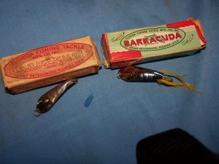 2 Florida Fishing Tackle " Barracuda " Reflecto Spoons Lures In The Boxes