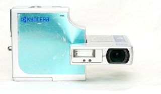 Rare Kyocera Finecam SL300R Light Blue Vintage Digital Camera Japan Release 2