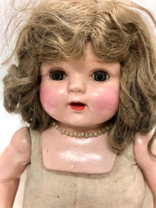 BIG Antique Composition Cloth Girl Doll ACME Toy Corp 23 