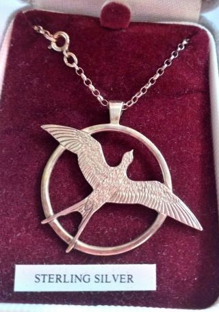 Pendant - Vintage Sterling Silver Pendant Swallow - Bird Of Love And Peace Rare