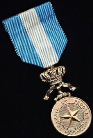 Belgian Medal Of Order Of The African Star 1st Class Gilt.  & A Rare Medal