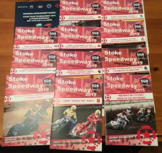 2019 Stoke Potters Complete Set Of 12 Programmes Including All Rare Inserts
