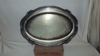 Vintage Lawrence B Smith Silver Plate 18 " Oval Serving Tray 554 N.  S L.  B.  S.  Co