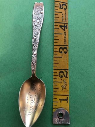 1891 Sterling Silver Spoon.  925 Colorado Springs Inscribed " Edna " 16 Grams