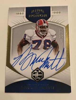 Bruce Smith Auto Rare Only 80 Exist Autograph 2018 Panini Limited Ring Of Honor