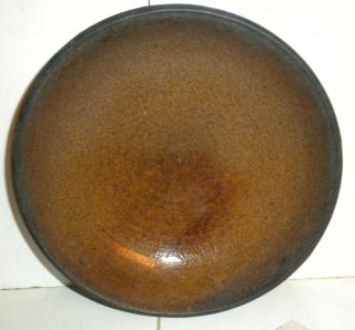 19th Century Redware Pie Dish Ex,  7 Inch Diameter