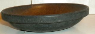 19th century redware pie dish ex,  7 inch diameter 3