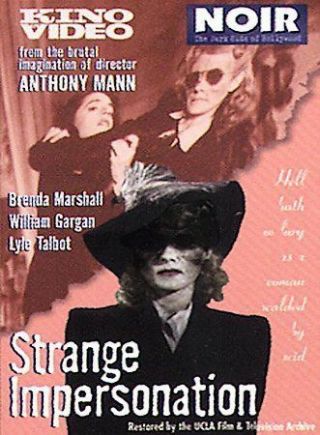 Strange Impersonation (dvd,  2000) Rare Oop Kino Lorber Dvd