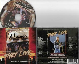 They Live John Carpenter Alan Howarth Cd Rare Oop Signed By Alan Howarth