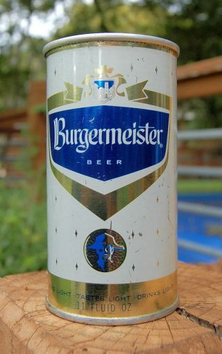 Rare Unlisted 1962 La Burgermeister Zip Tab Beer Can Burger Div Of Schlitz