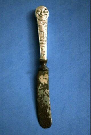 Vintage Webster Co.  Sterling Man In The Moon Baby Knife (as - Is)