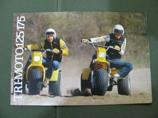 1982? Yamaha Tri - Moto Yt125 & Yt175 Trike 3 Wheel Sales Brochure Canadian Rare
