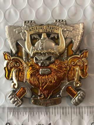 Marine Security Guard Det American Embassy Oslo,  Norway Challenge Coin Rare