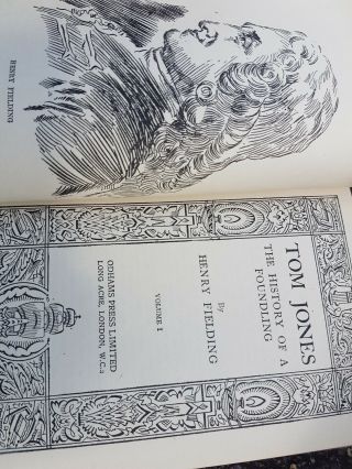 Tom Jones By Henry Fielding Odhams Press Antique Book Vol 1 - 2 2
